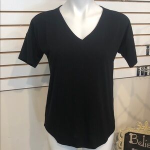 LOFT  Short Sleeve Black Sweater